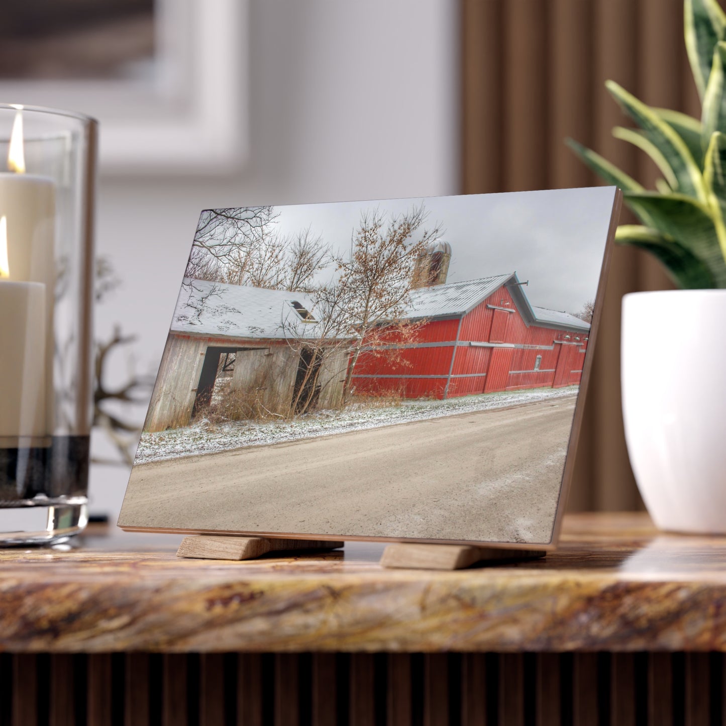 U R There Photography Bordman Roadside Buddies I Rustic Farmhouse Decorative Ceramic Tile