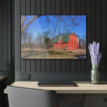 U R There Photography Hickory Ridge Red I Rustic Farmhouse Acrylic Wall Print