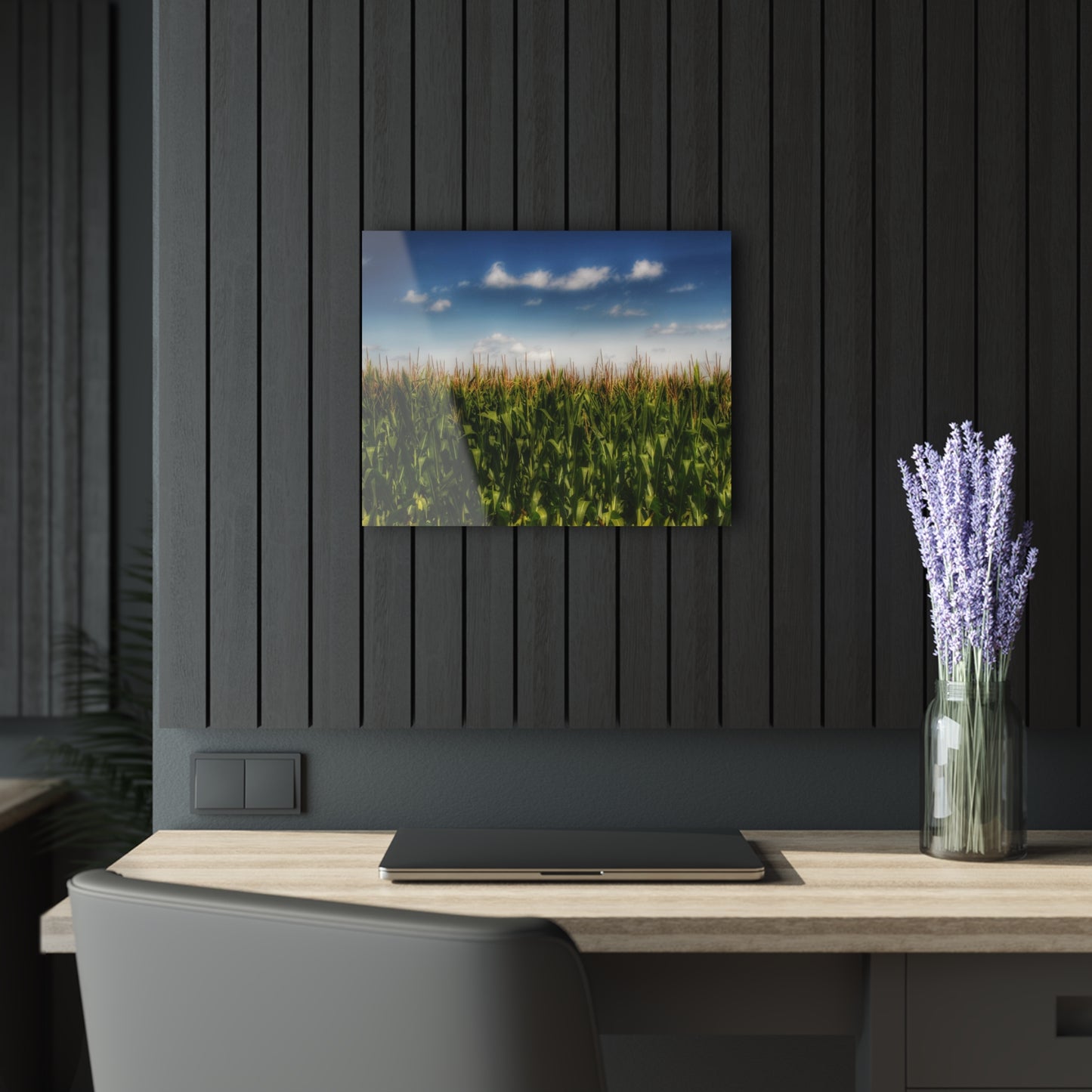 U R There Photography Sky-High Corn Rustic Farmhouse Acrylic Wall Print