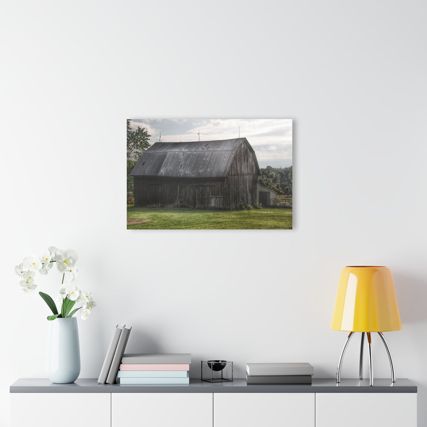 U R There Photography Rich Road Grey Rustic Farmhouse Acrylic Wall Print