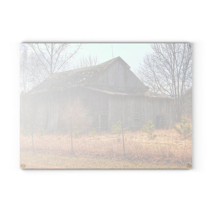 U R There Photography Leix Road Forgotten Grey I Rustic Farmhouse Tempered-Glass Cutting Board