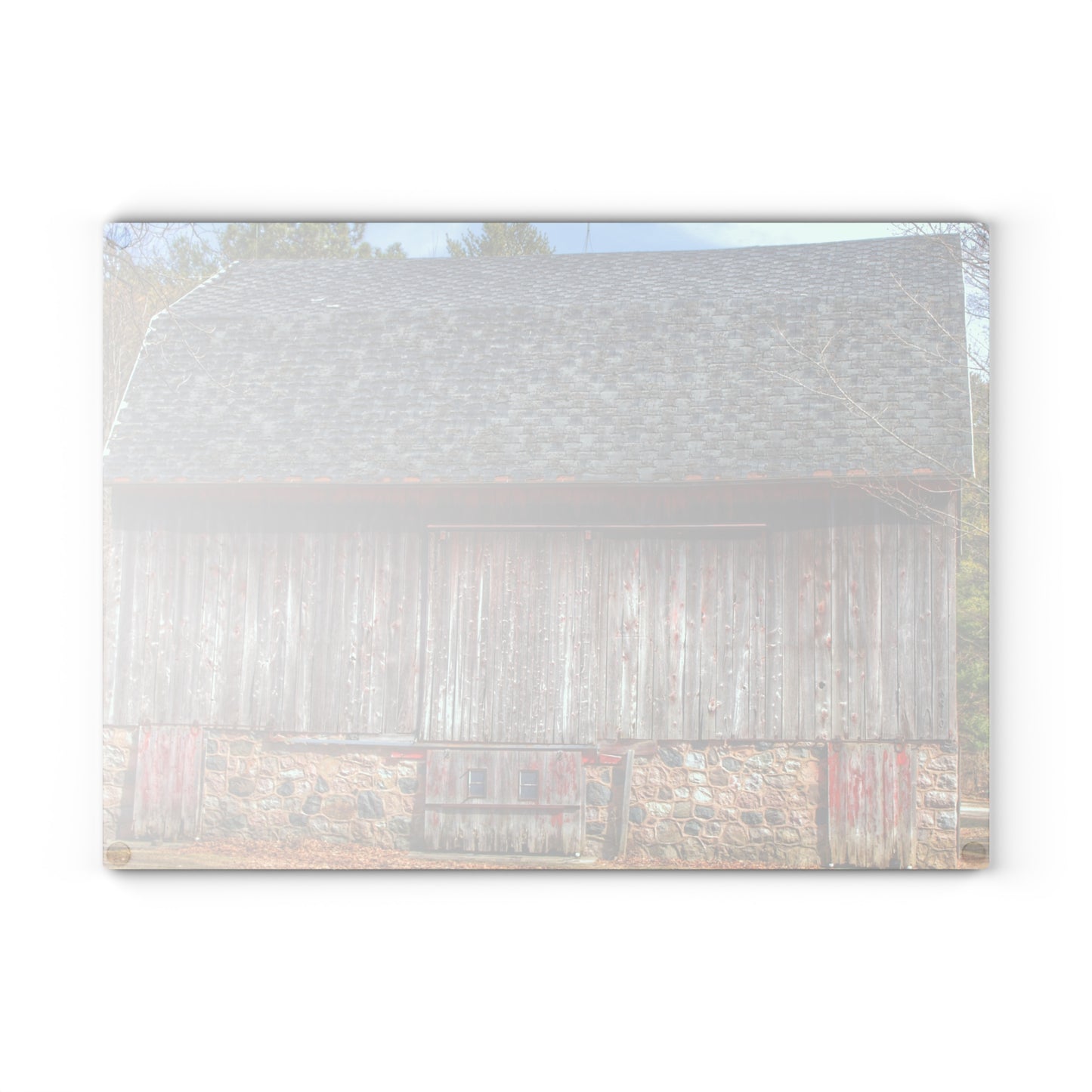 Barn Boutique Rustic Tempered-Glass Cutting Board| Leix Road Stone Red