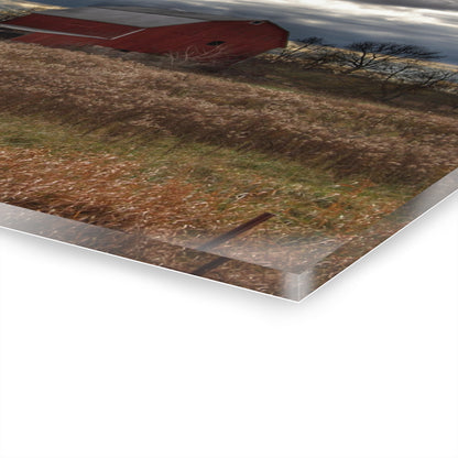U R There Photography Booth Road Cow Barn II Rustic Farmhouse Acrylic Wall Print