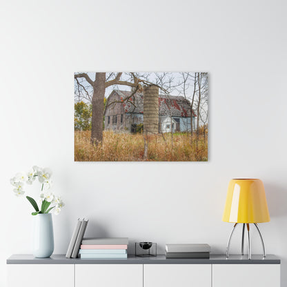 U R There Photography Hill Road Roadside Grey II Rustic Farmhouse Acrylic Wall Print