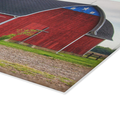 U R There Photography M-24 Star Barn Rustic Farmhouse Tempered-Glass Cutting Board