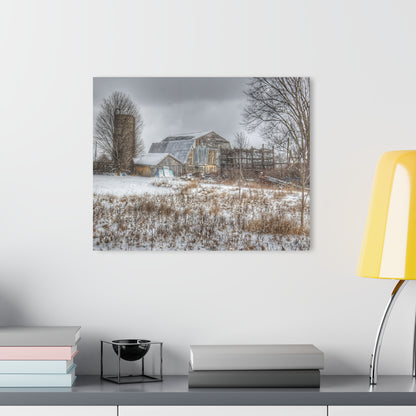 U R There Photography Vermilya Grey and Silo Rustic Farmhouse Acrylic Wall Print