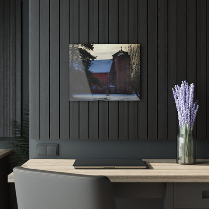 U R There Photography Ebeling Road Red Rustic Farmhouse Acrylic Wall Print