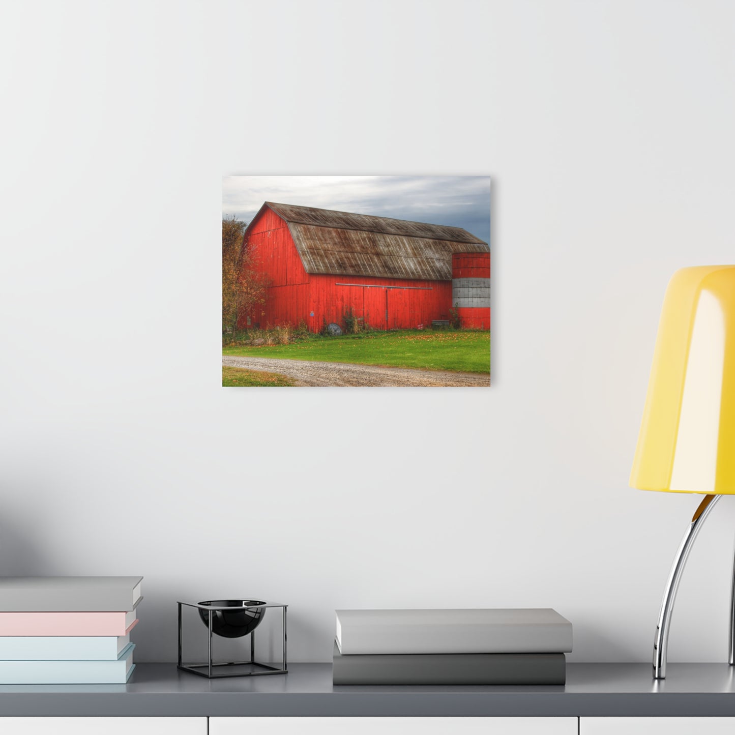 U R There Photography Oak Road Barber Barn II Rustic Farmhouse Acrylic Wall Print