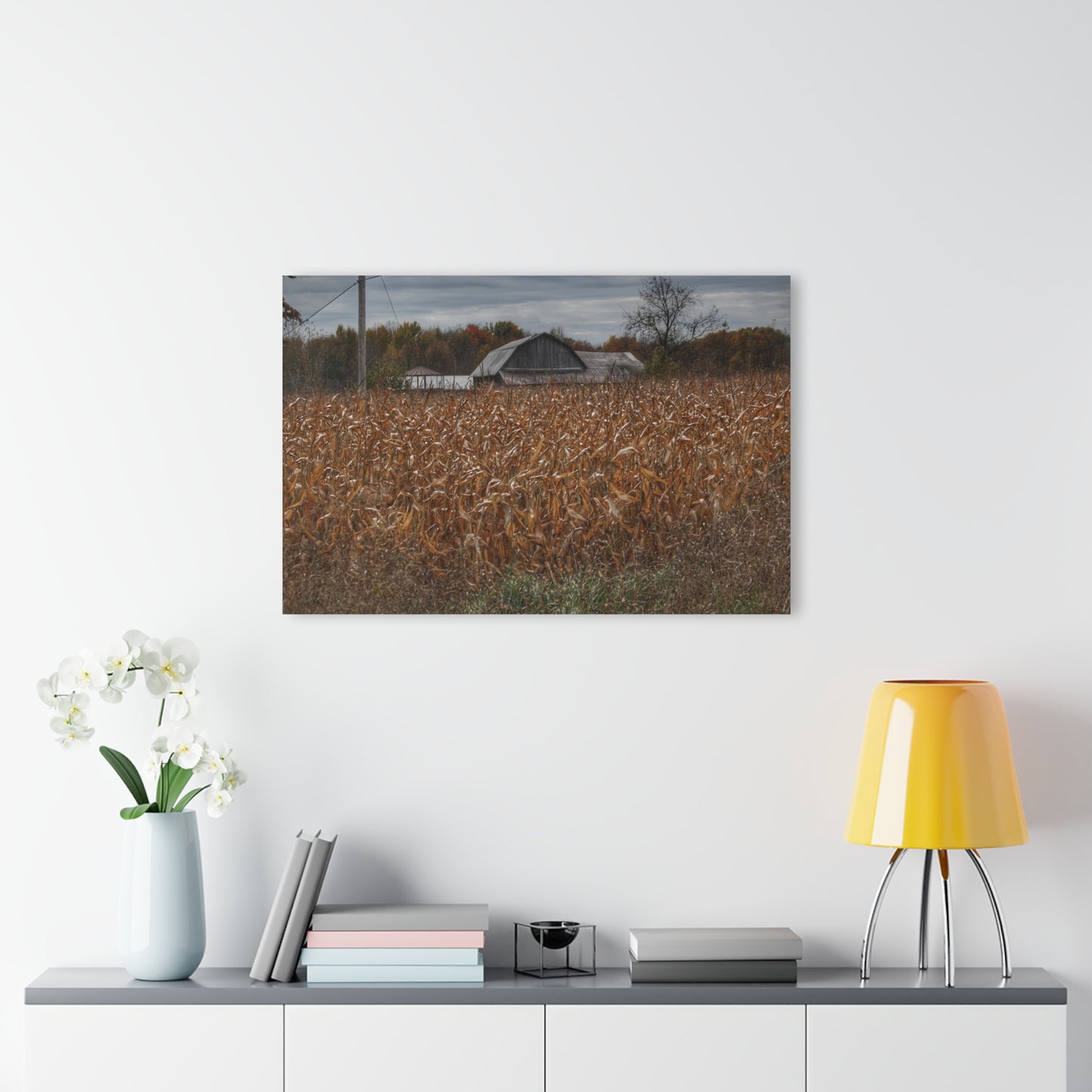 U R There Photography North State Road Grey Rustic Farmhouse Acrylic Wall Print