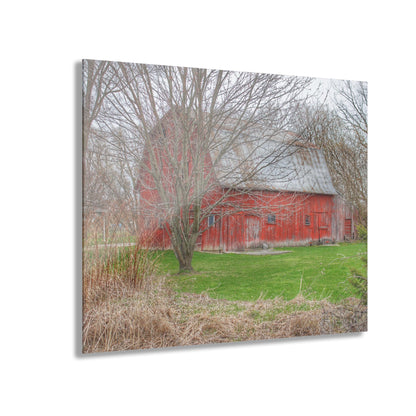 U R There Photography Dodge Road Rusted Red Rustic Farmhouse Acrylic Wall Print