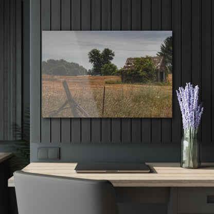 U R There Photography U R There Photography Waterman Road Shack Beyond the Fence Rustic Farmhouse Acrylic Wall Print
