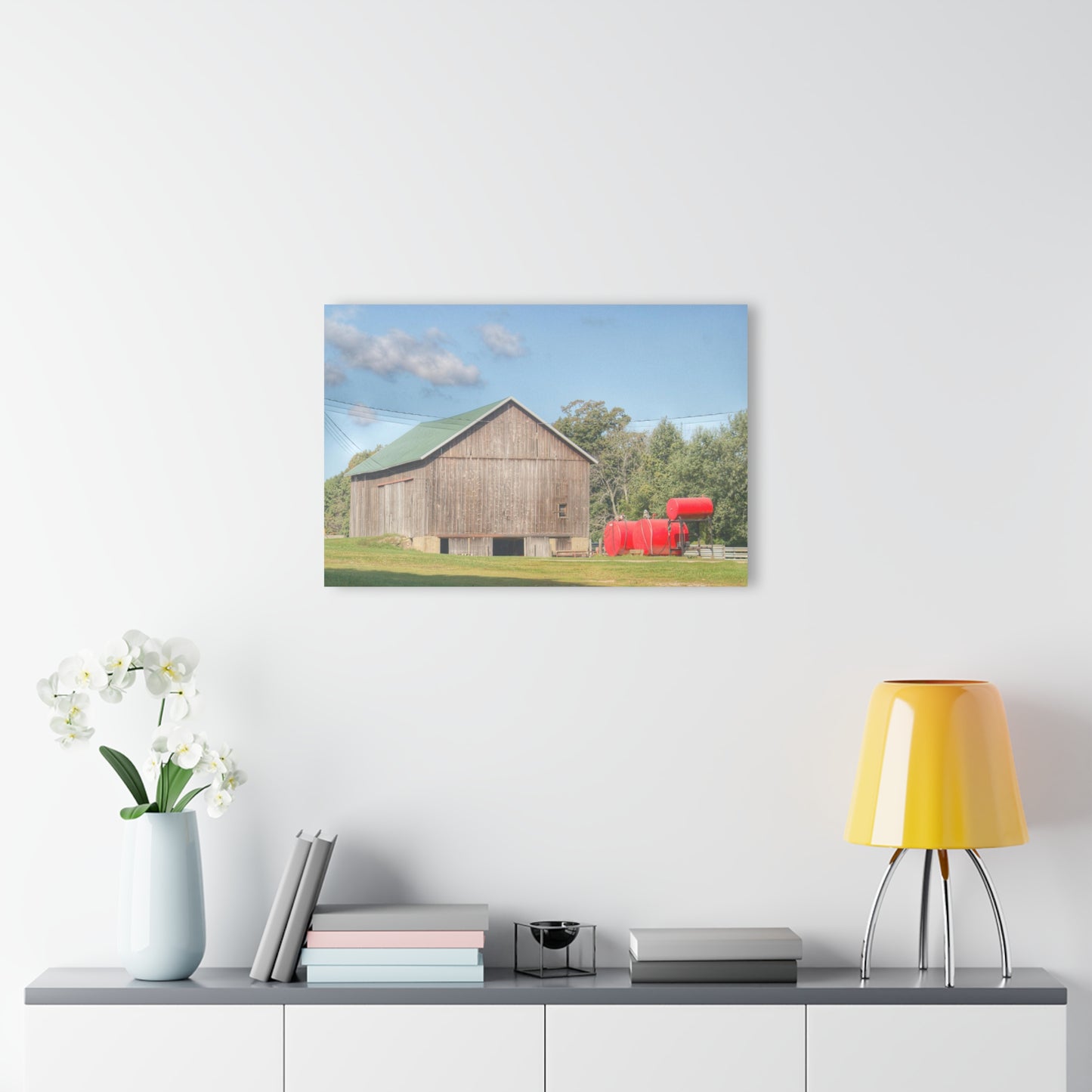 U R There Photography Kingston Road Grey Rustic Farmhouse Acrylic Wall Print