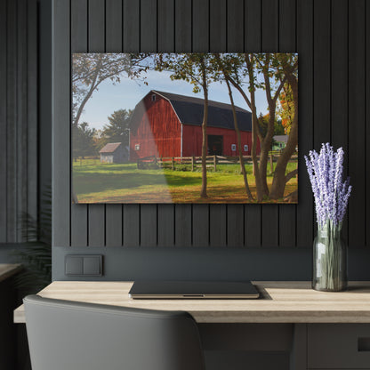 U R There Photography Hough Road Red I Rustic Farmhouse Acrylic Wall Print