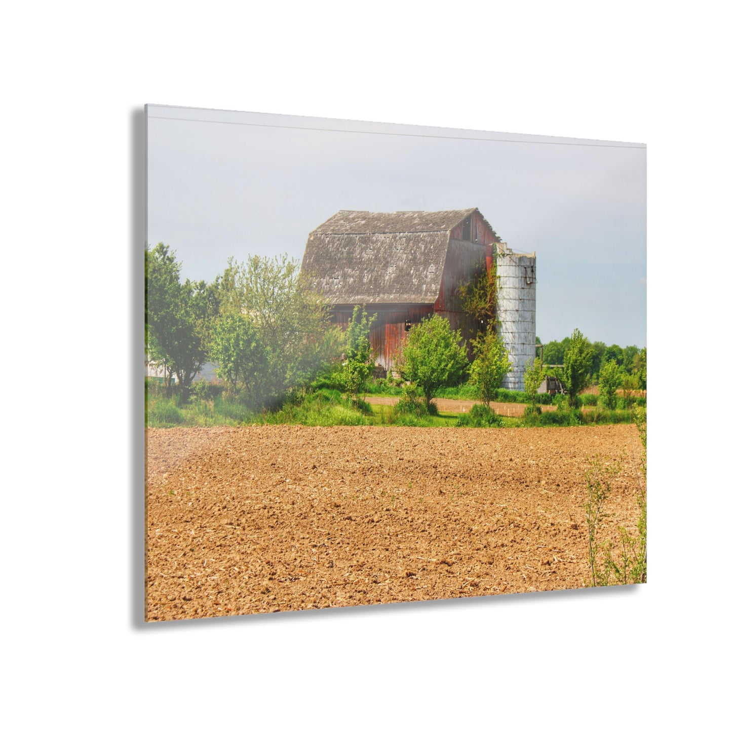 U R There Photography Colwood Road Old Red Rustic Farmhouse Acrylic Wall Print