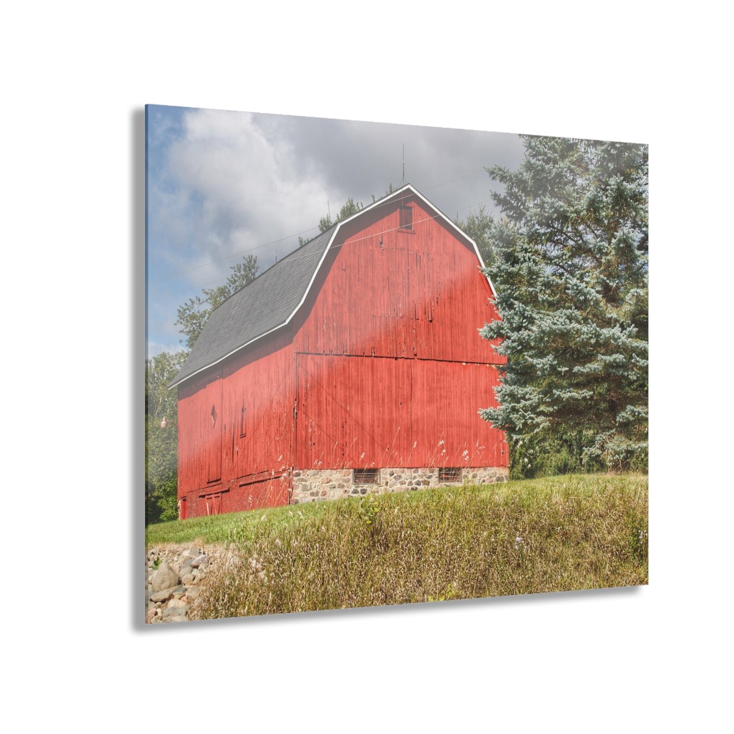 U R There Photography Oxford Baldwin Red Rustic Farmhouse Acrylic Wall Print