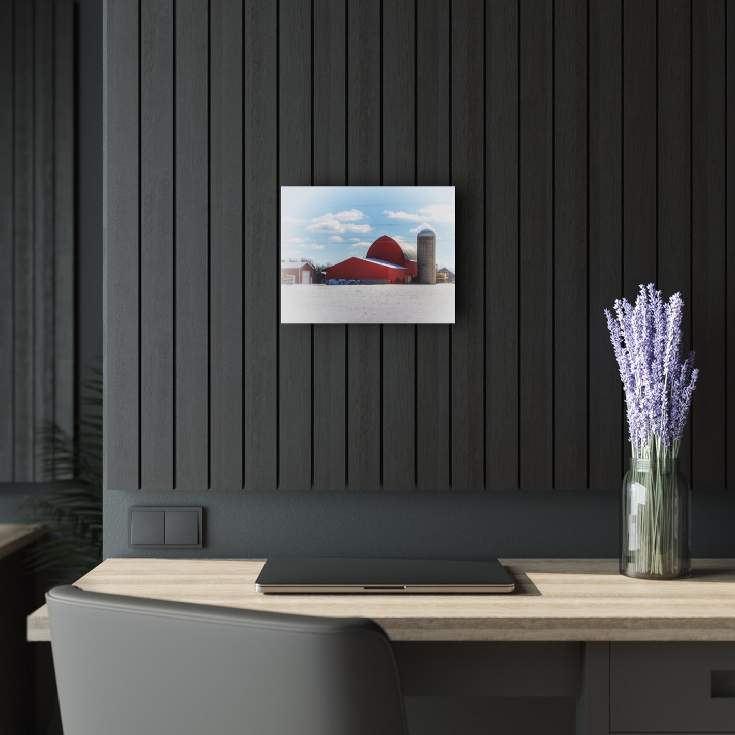 U R There Photography Barnes Road Reds Rustic Farmhouse Acrylic Wall Print