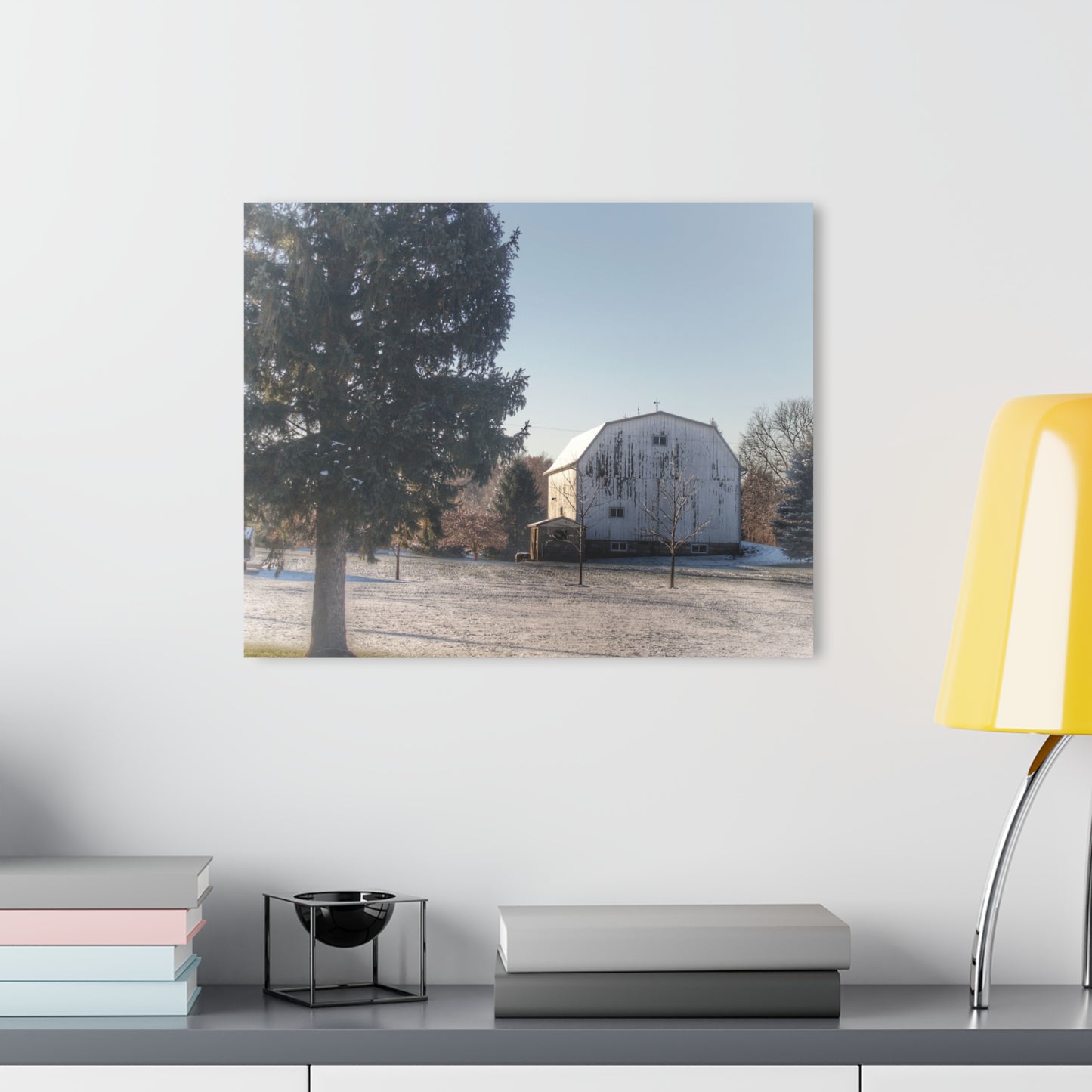 U R There Photography Washburn White Rustic Farmhouse Acrylic Wall Print