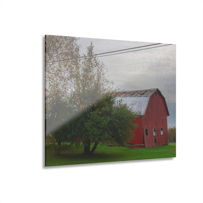 U R There Photography Perry Road Tilted Red Rustic Farmhouse Acrylic Wall Print