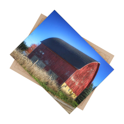 U R There Photography Big Roadside Red Rustic Farmhouse Decorative Ceramic Tile