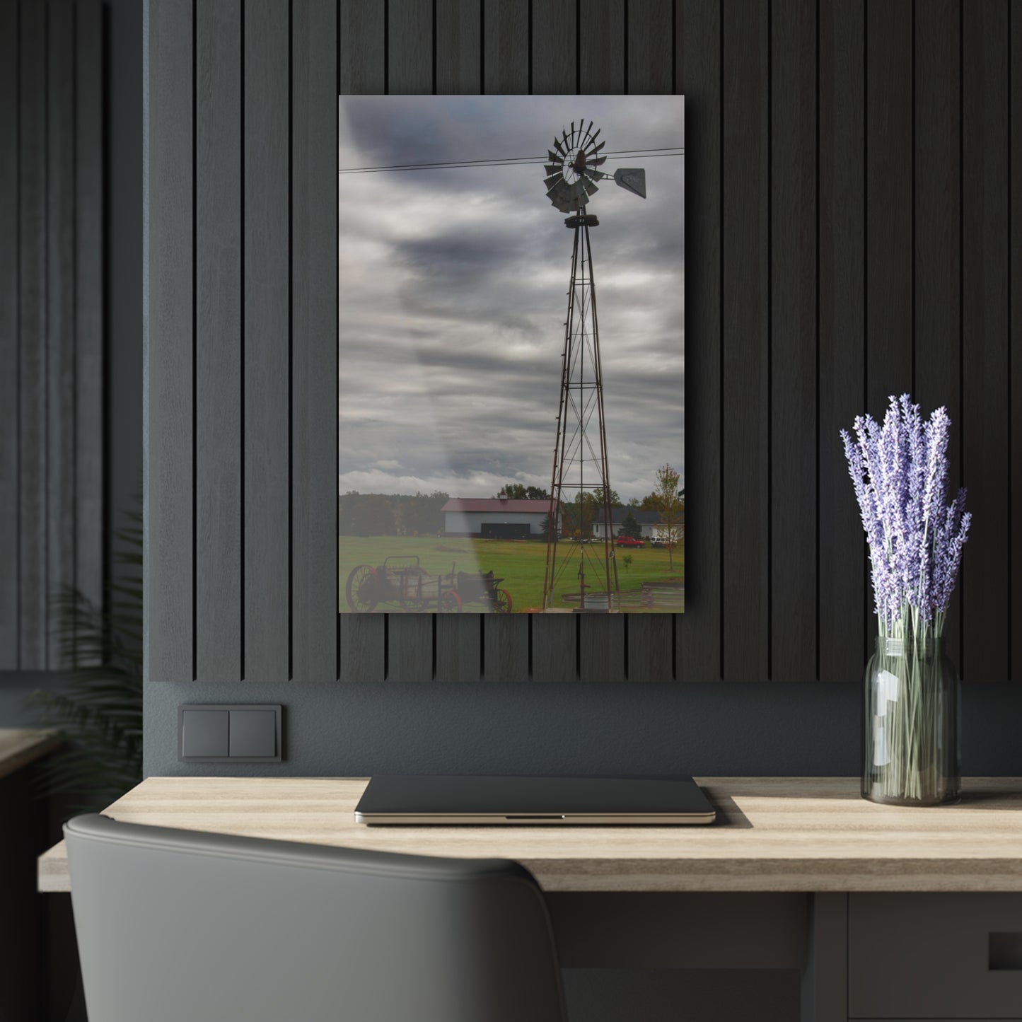 U R There Photography Valentine Road Windmill Rustic Farmhouse Acrylic Wall Print