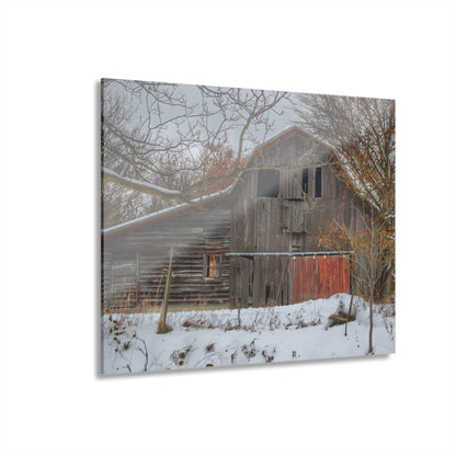 U R There Photography Hayes Road Grey in Winter I Rustic Farmhouse Acrylic Wall Print