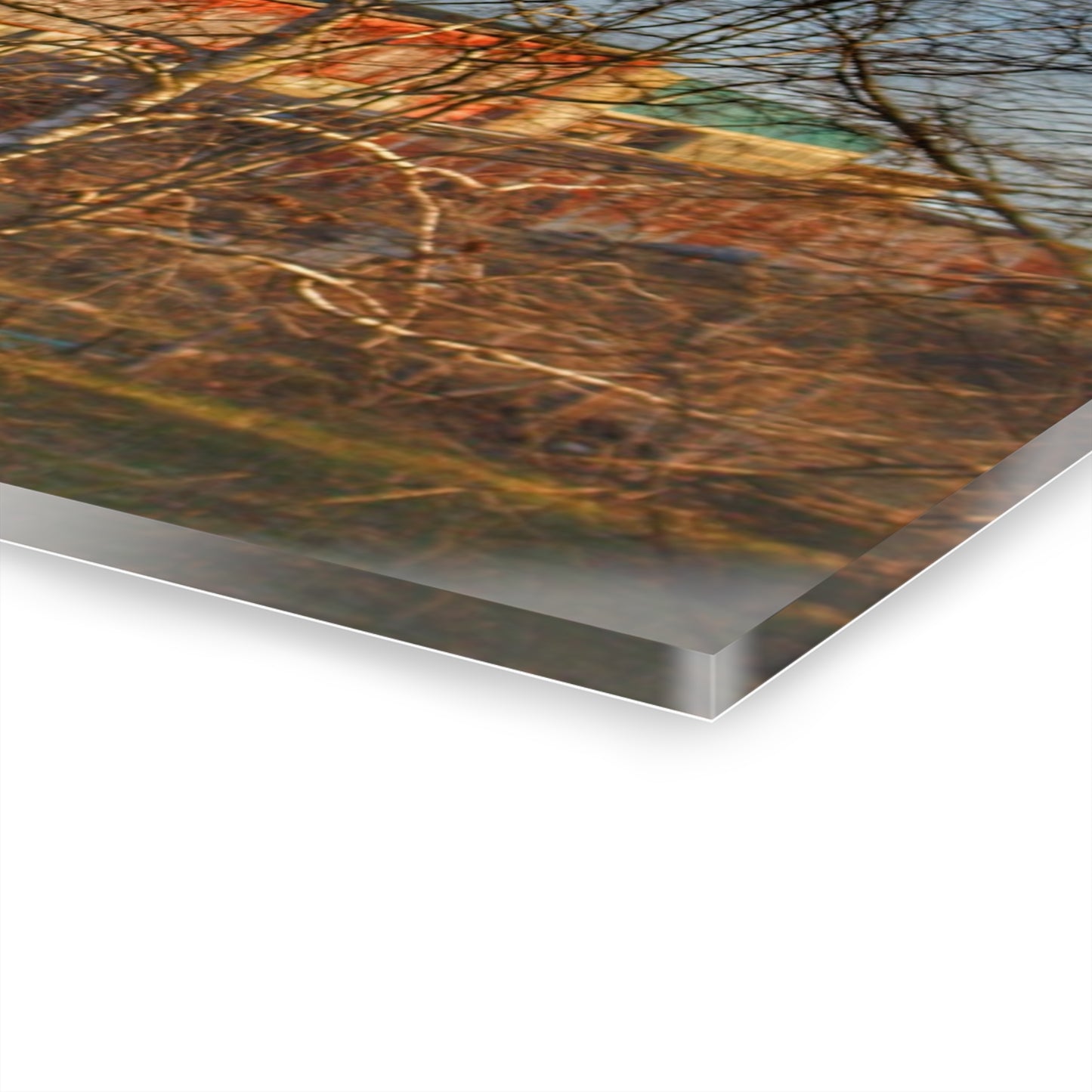 U R There Photography Marathon Road Hillside Red I Rustic Farmhouse Acrylic Wall Print