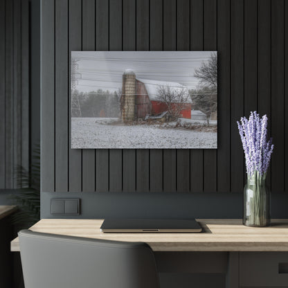 U R There Photography Arbela Road Red Rustic Farmhouse Acrylic Wall Print