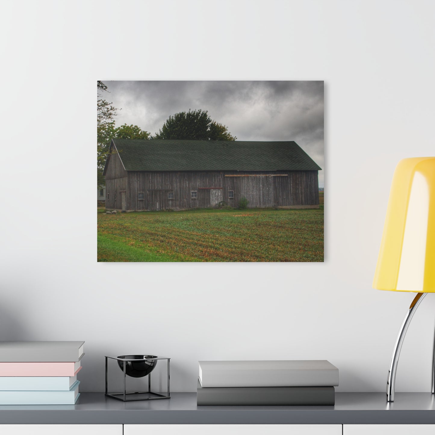 U R There Photography Weaver Road Grey Rustic Farmhouse Acrylic Wall Print