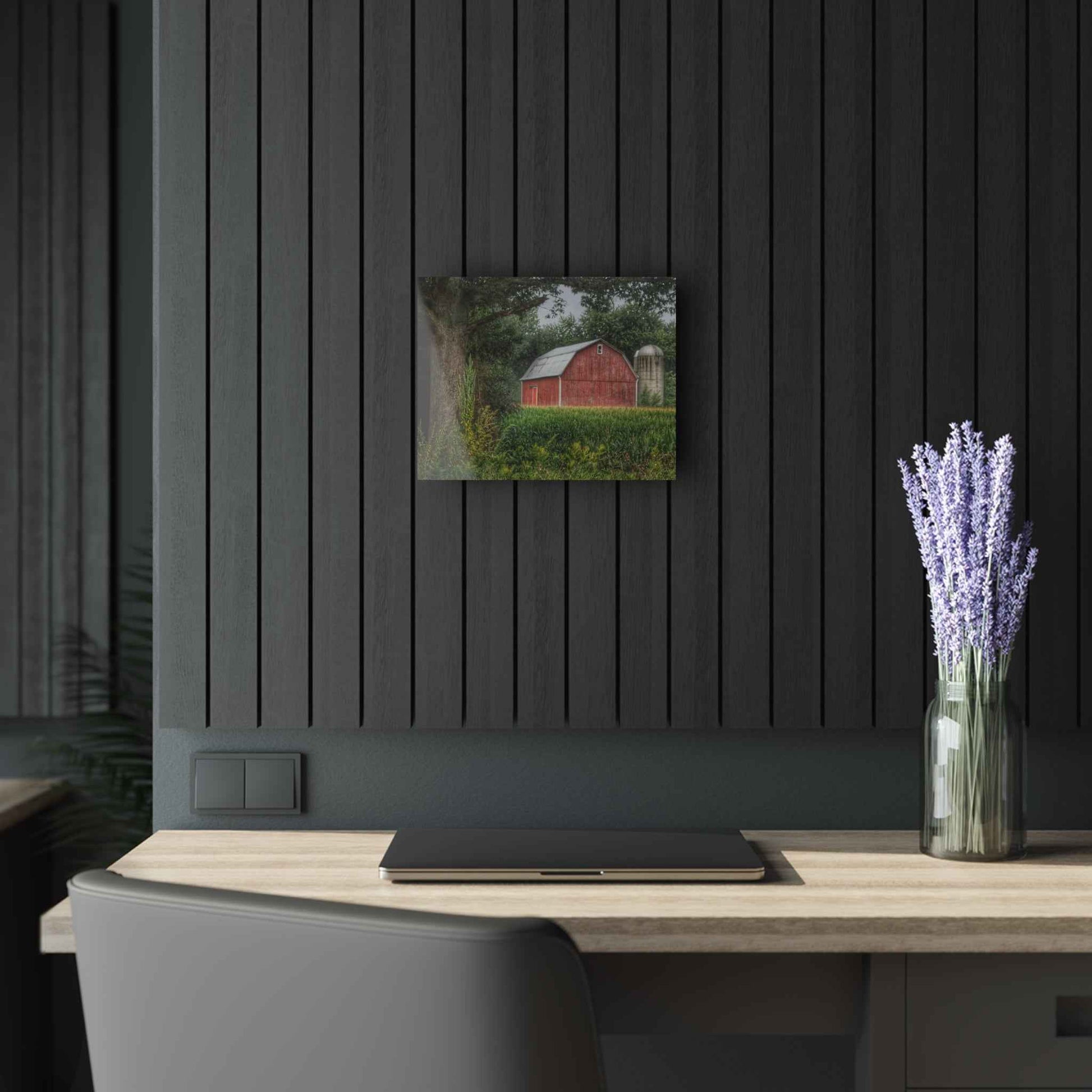 U R There Photography Mayville Lapeer Road Red Rustic Farmhouse Acrylic Wall Print