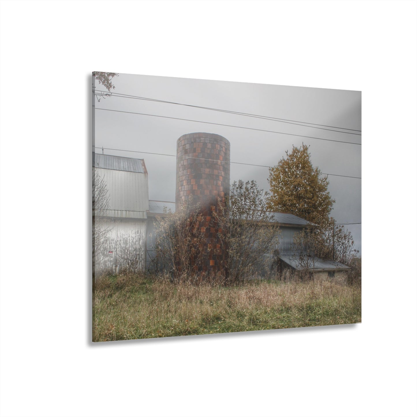 U R There Photography Bordman Road Grey Rustic Farmhouse Acrylic Wall Print