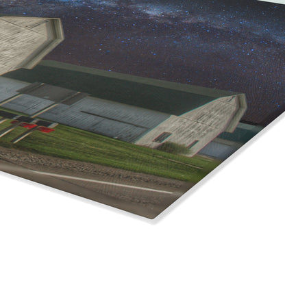 U R There Photography Under the Milky Way Rustic Farmhouse Tempered-Glass Cutting Board