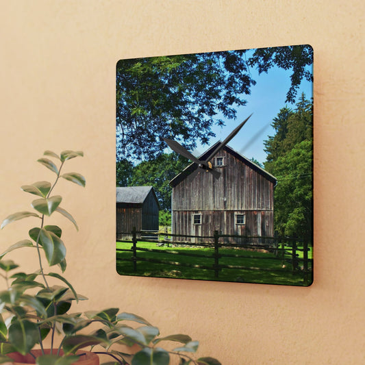 Rustic Farmhouse Wall Clock featuring Otisville Grey