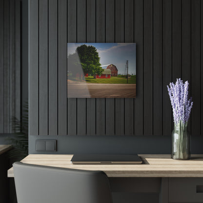U R There Photography Bradford Road Reds Rustic Farmhouse Acrylic Wall Print