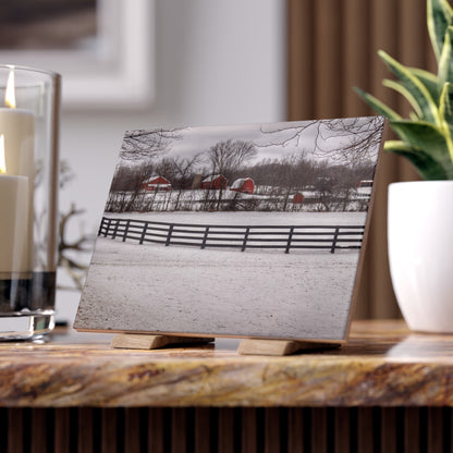 U R There Photography Barns of Barber Road II Rustic Farmhouse Decorative Ceramic Tile