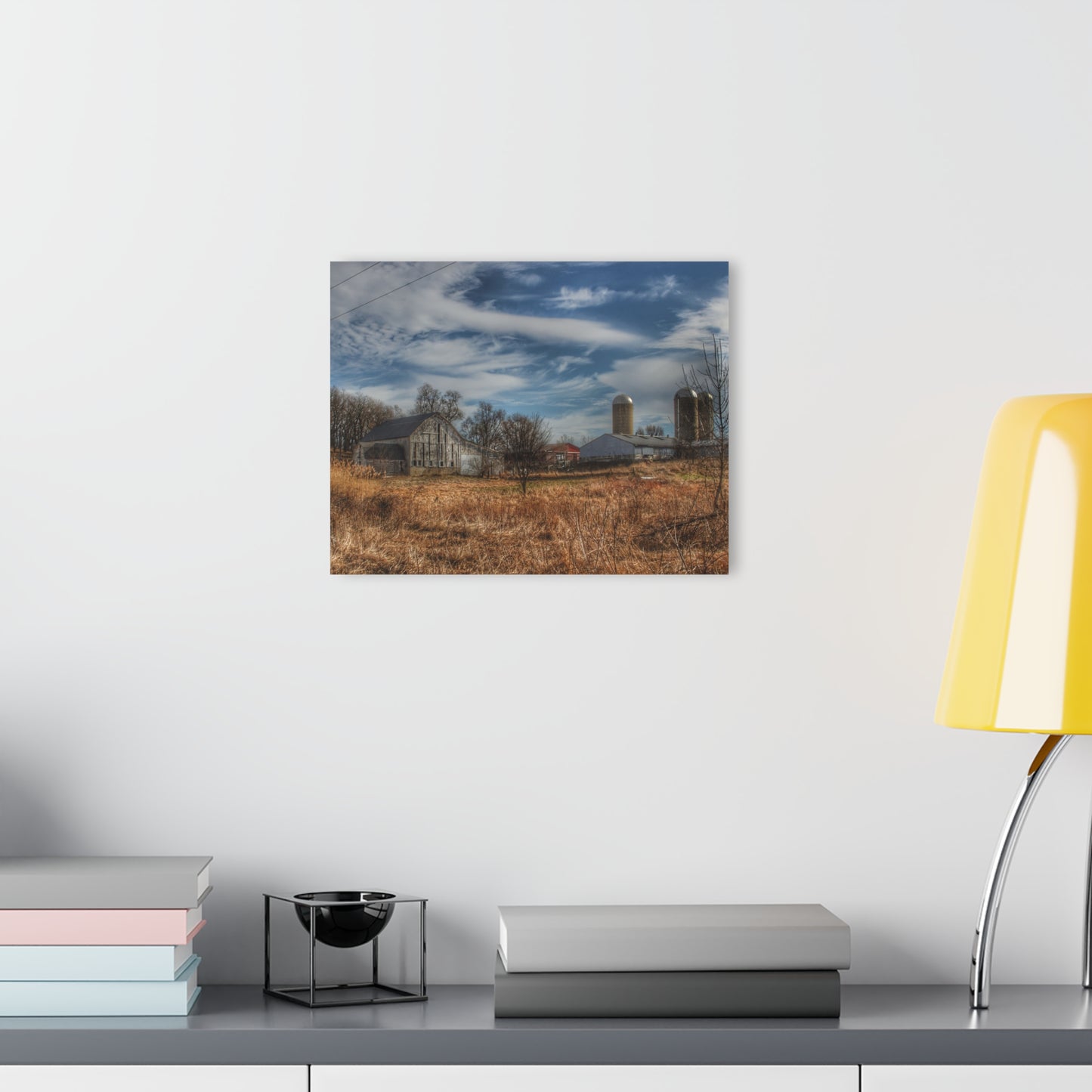 U R There Photography Newark Road White II Rustic Farmhouse Acrylic Wall Print