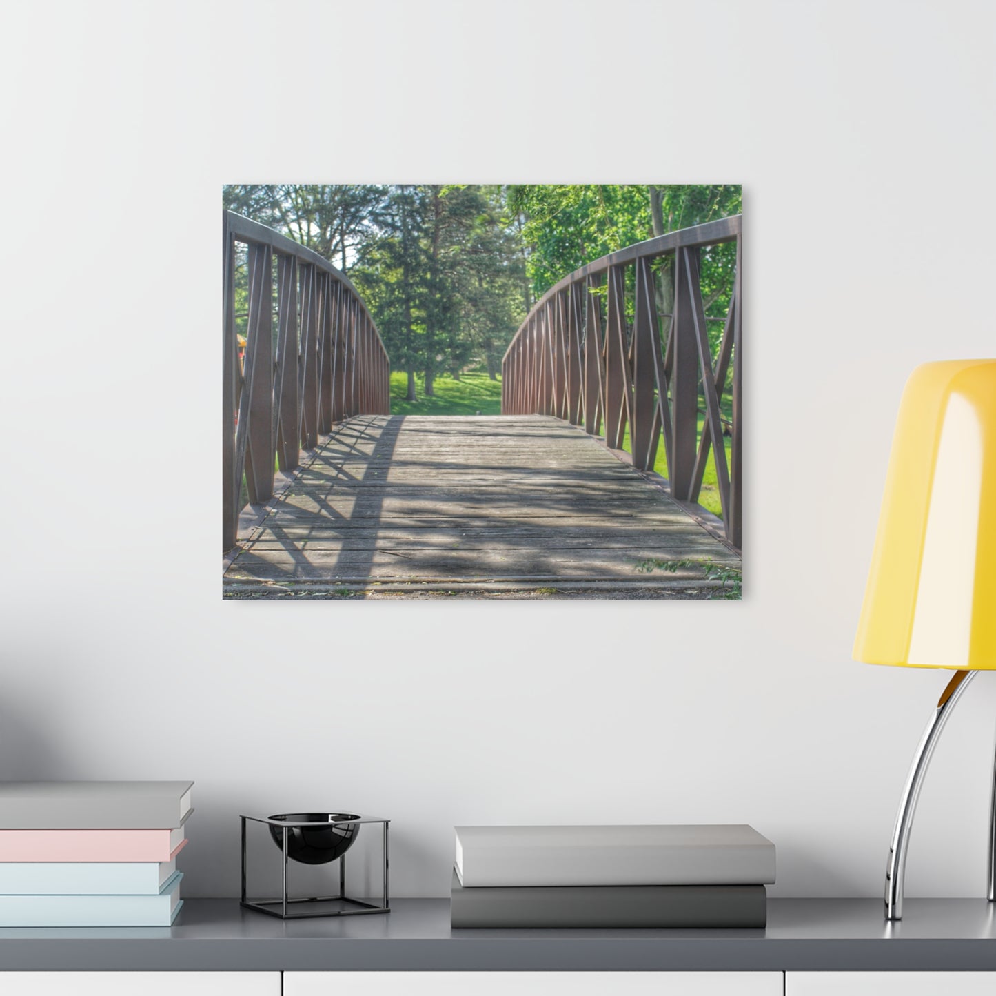 U R There Photography Cramton Park Kiwanis Bridge Rustic Farmhouse Acrylic Wall Print