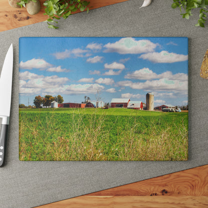 Barn Boutique Rustic Tempered-Glass Cutting Board| Patterson Road Farm Across the Field I