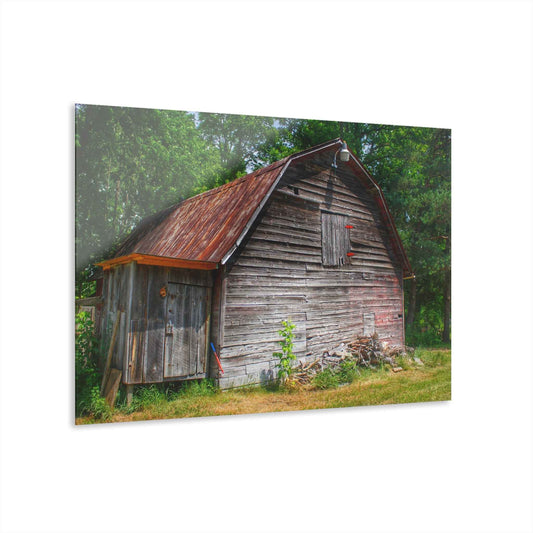 U R There Photography Roadside Grey Rustic Farmhouse Acrylic Wall Print