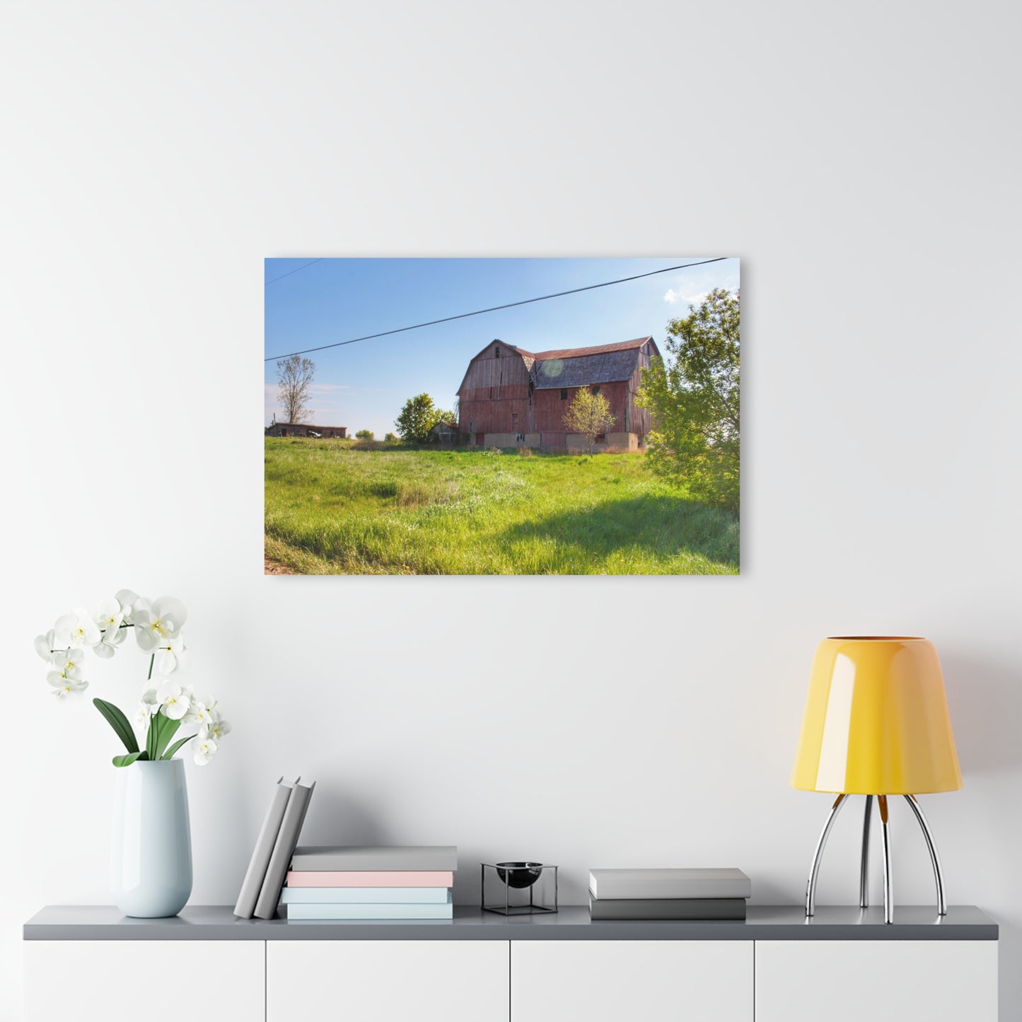 U R There Photography Leslie Road Red I Rustic Farmhouse Acrylic Wall Print