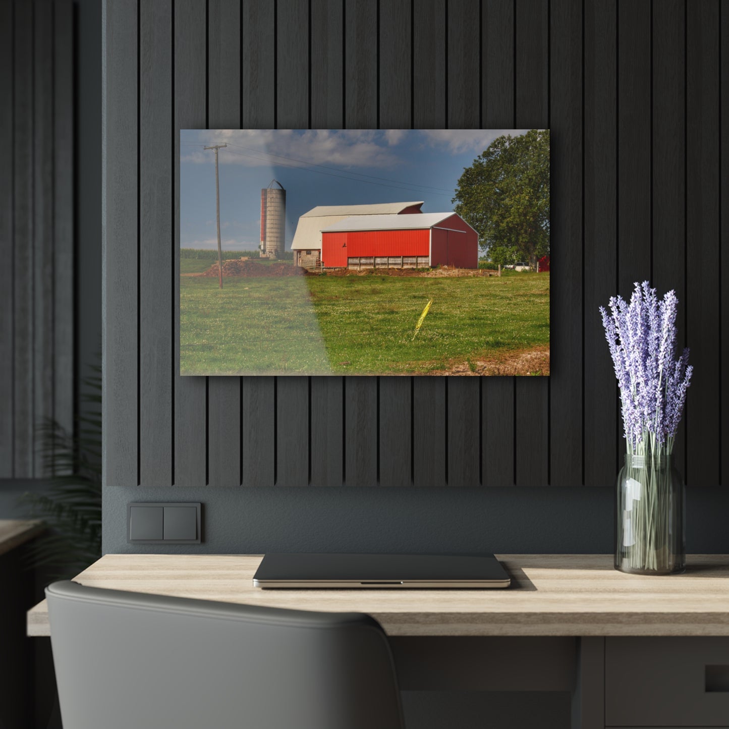 U R There Photography Clifford Farm and Silo Rustic Farmhouse Acrylic Wall Print