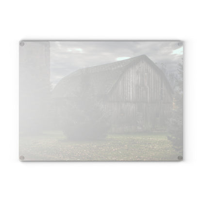 Barn Boutique Rustic Tempered-Glass Cutting Board| Pero Lake Road Grey I