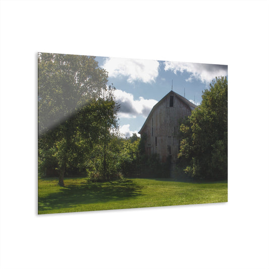 U R There Photography Oakwood Grey Rustic Farmhouse Acrylic Wall Print