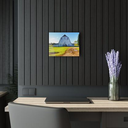 U R There Photography Yale Fremont Road Grey Rustic Farmhouse Acrylic Wall Print