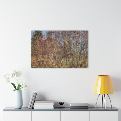 U R There Photography Otter Lake Hidden Red Rustic Farmhouse Acrylic Wall Print