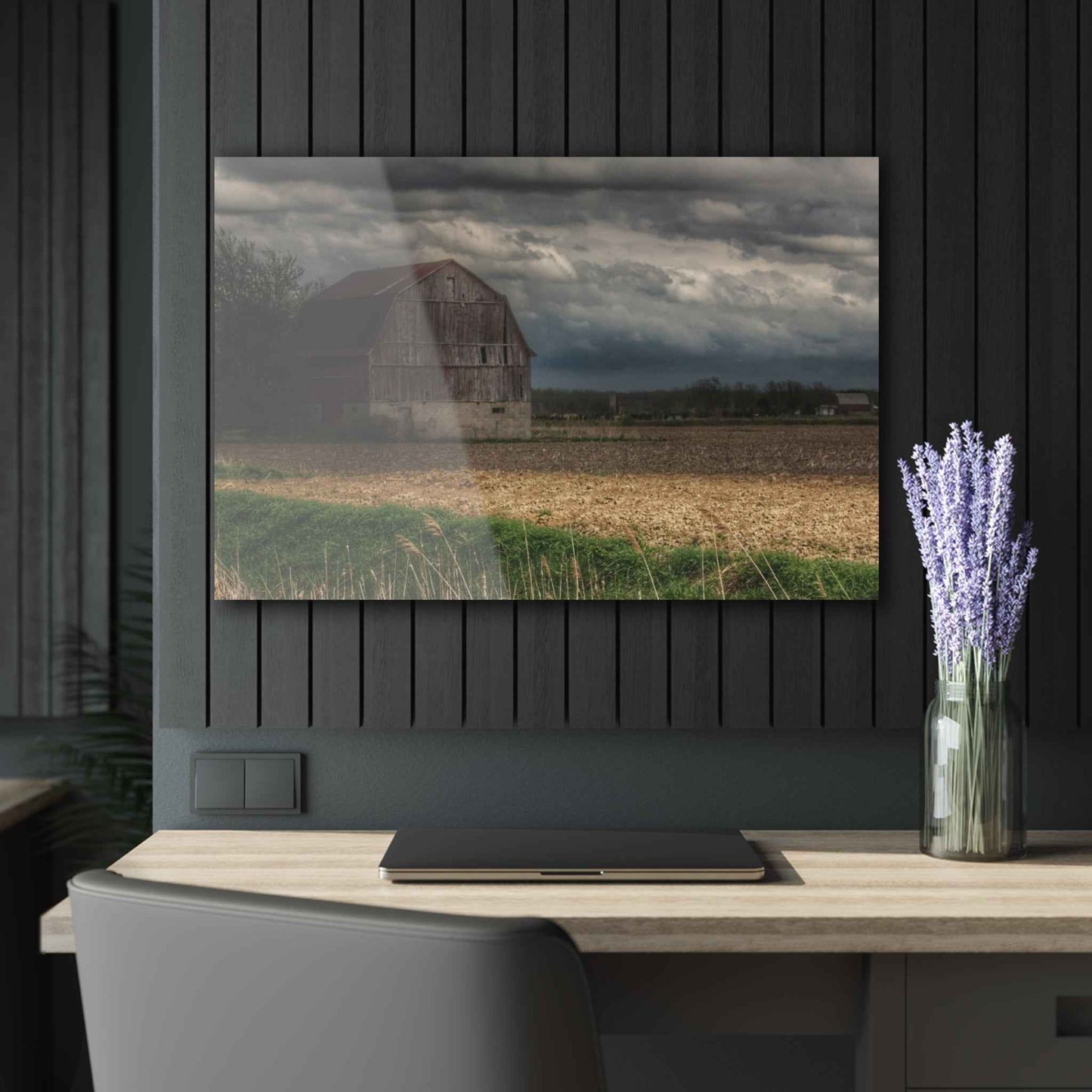 U R There Photography Sandusky Grey I Rustic Farmhouse Acrylic Wall Print