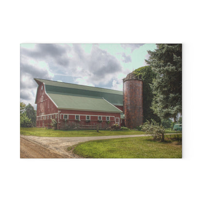 U R There Photography Metamora Country Rustic Farmhouse Tempered-Glass Cutting Board