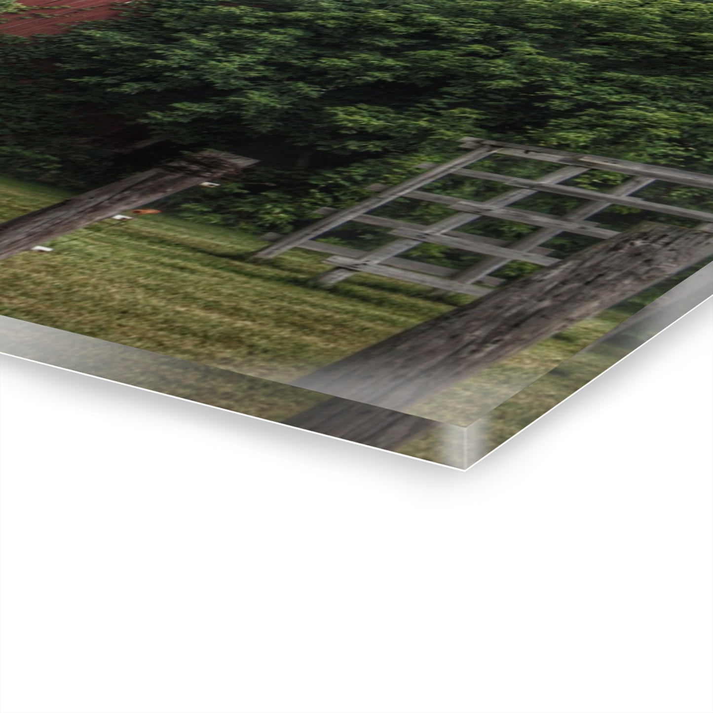 U R There Photography Otter Lake Road Hidden Red Rustic Farmhouse Acrylic Wall Print