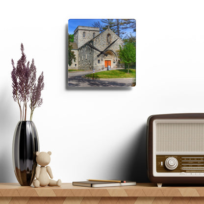 U R There Photography Saint Hugo of the Hills II Rustic Farmhouse Acrylic Analog Wall Clock