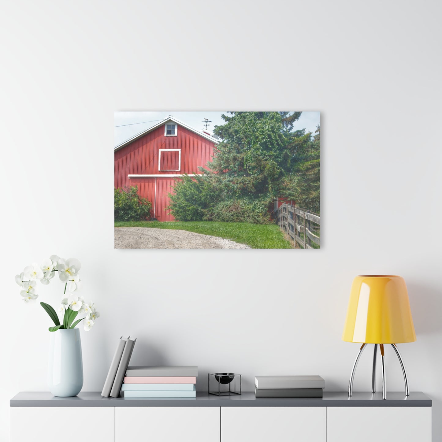 U R There Photography Modern Red I Rustic Farmhouse Acrylic Wall Print