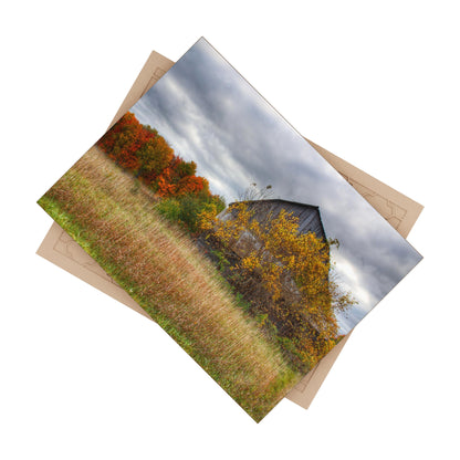 U R There Photography Church Road Grey III Rustic Farmhouse Decorative Ceramic Tile